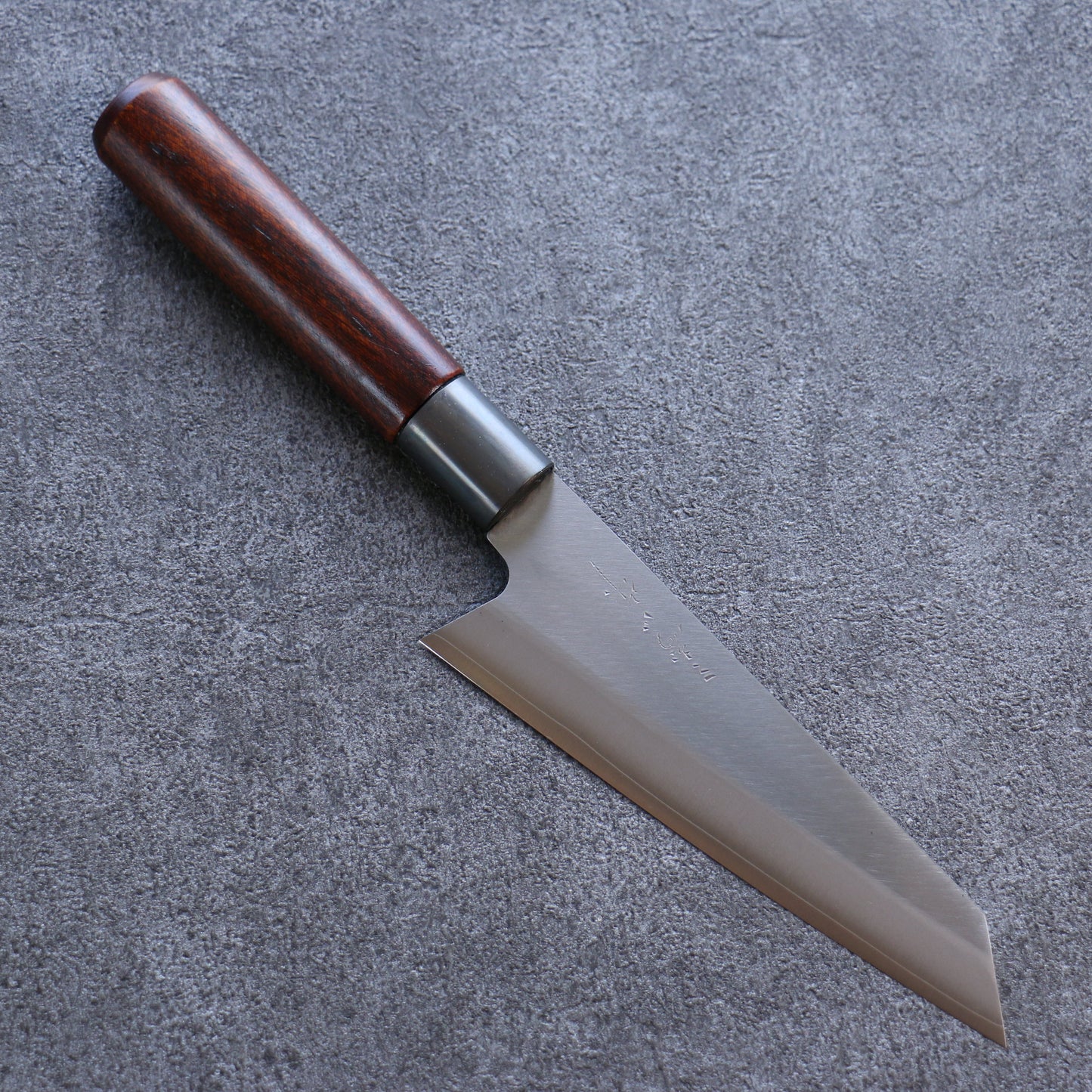三寿ゞ V金10号 霞研 小文化包丁 150mm 茶色漆塗り柄 - 清助刃物