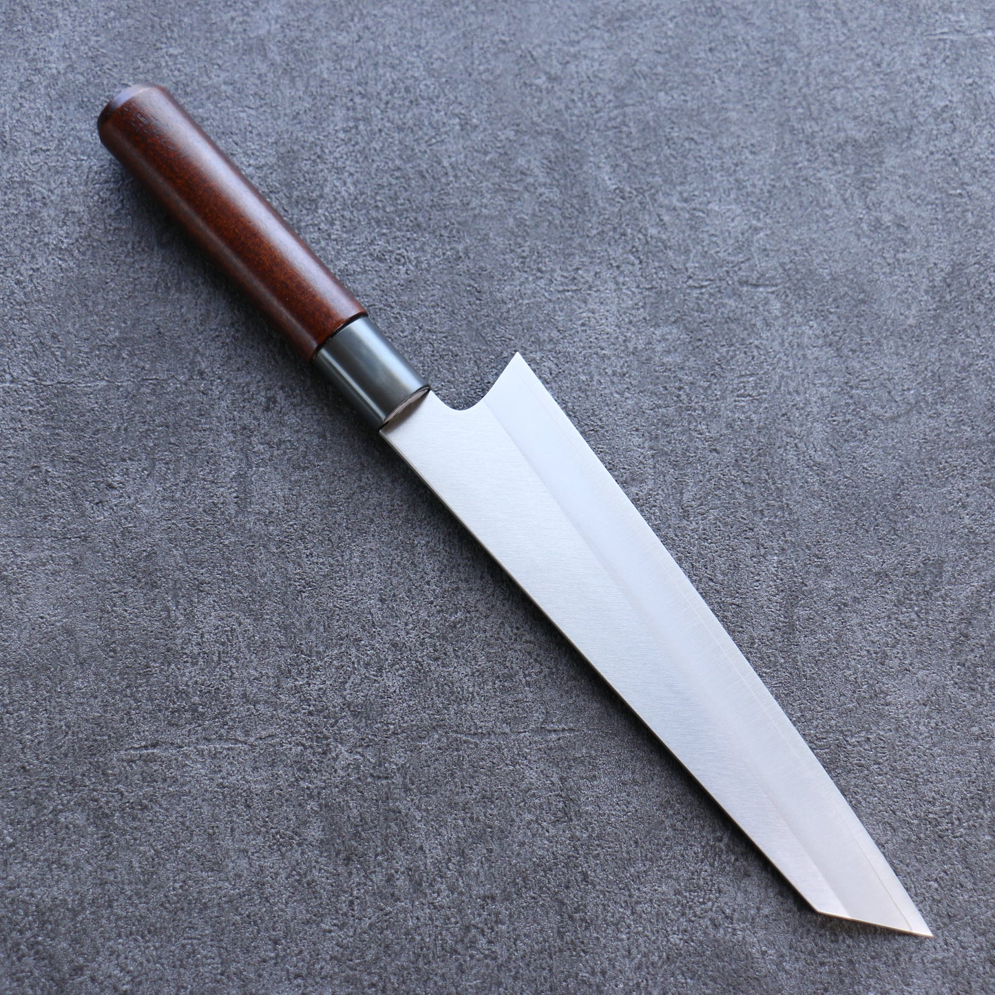 三寿ゞ V金10号 霞研 切付牛刀包丁 210mm 茶色漆塗り柄 - 清助刃物