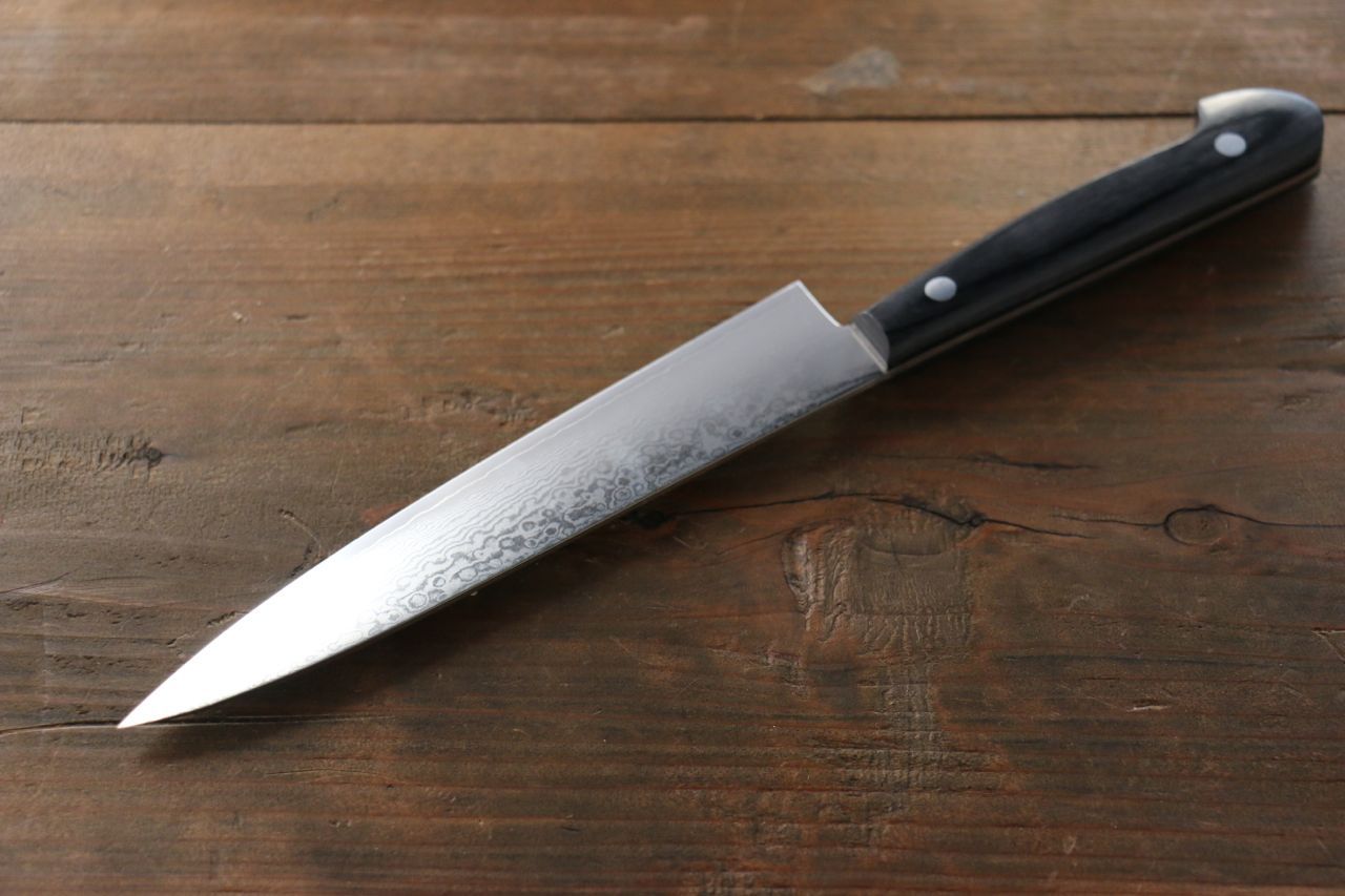 伊勢屋 V金10号 Gシリーズ ダマスカス ペティナイフ 150mm & 牛刀包丁 210mm セット - 清助刃物