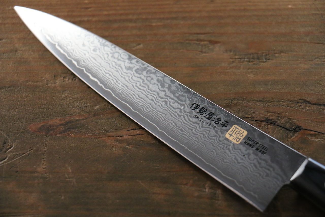 伊勢屋 V金10号 Gシリーズ ダマスカス ペティナイフ 150mm & 牛刀包丁 210mm セット - 清助刃物