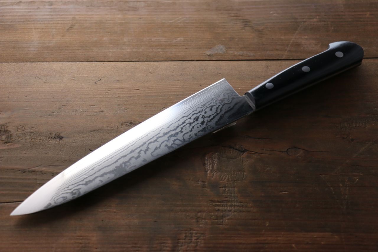 伊勢屋 V金10号 Gシリーズ ダマスカス ペティナイフ 150mm & 牛刀包丁 210mm セット - 清助刃物