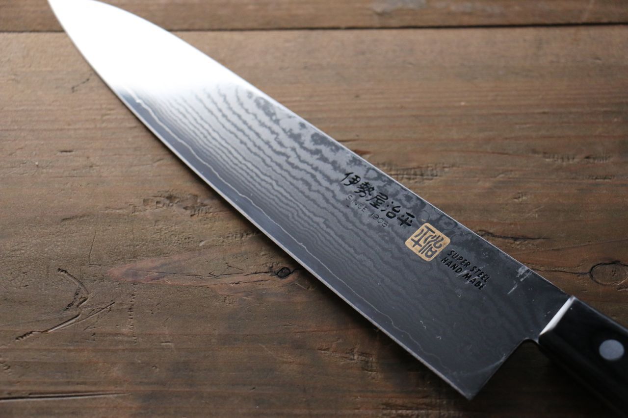 伊勢屋 V金10号 Gシリーズ ダマスカス ペティナイフ 150mm & 牛刀包丁 210mm セット - 清助刃物
