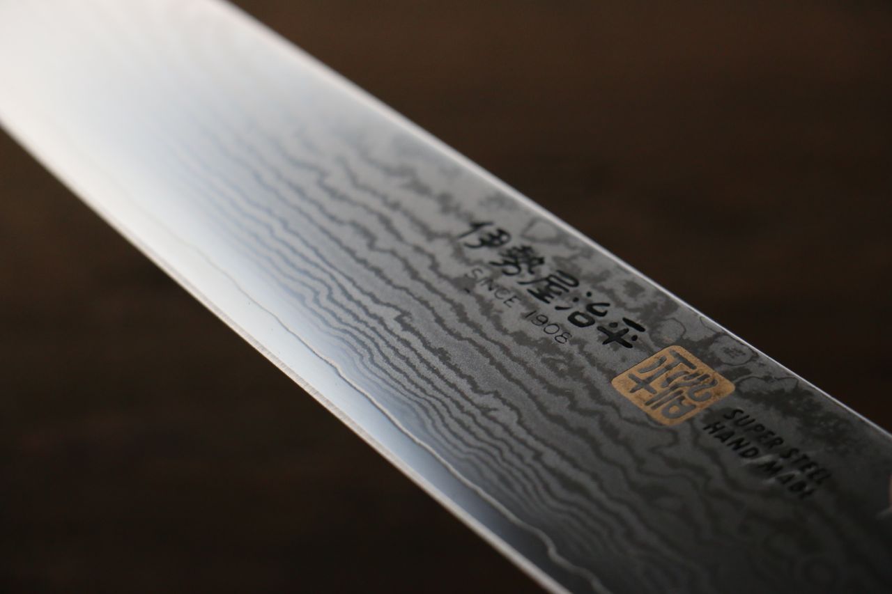 伊勢屋 V金10号 Gシリーズ ダマスカス ペティナイフ 150mm & 牛刀包丁 210mm セット - 清助刃物