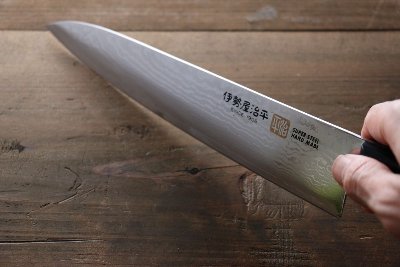 伊勢屋 V金10号 Gシリーズ ダマスカス ペティナイフ 150mm & 牛刀包丁 210mm セット - 清助刃物