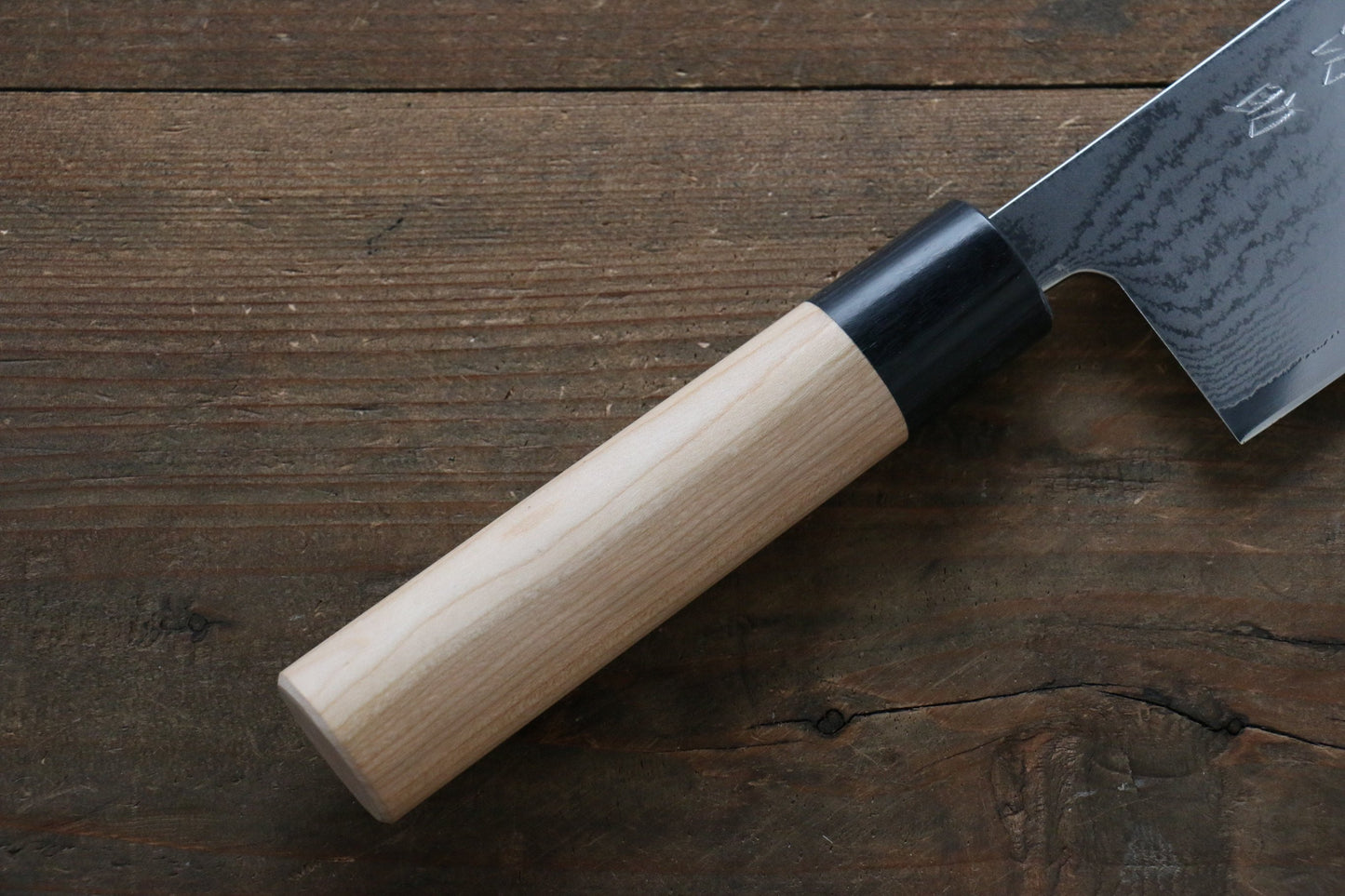 清助 V金10号 63層ダマスカス 薄刃包丁 165mm マホガニー柄 - 清助刃物