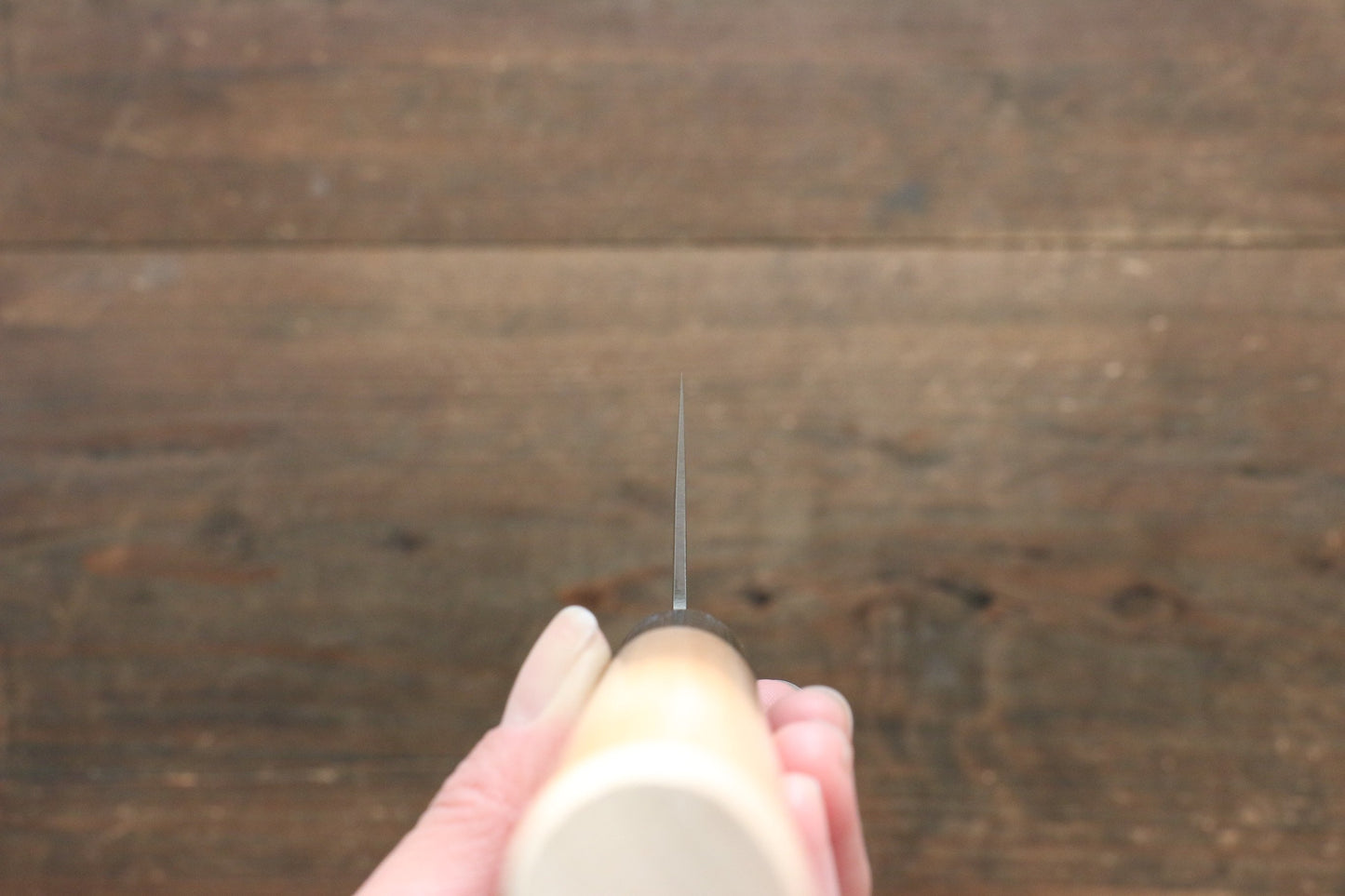 清助 V金10号 63層ダマスカス 薄刃包丁 165mm マホガニー柄 - 清助刃物