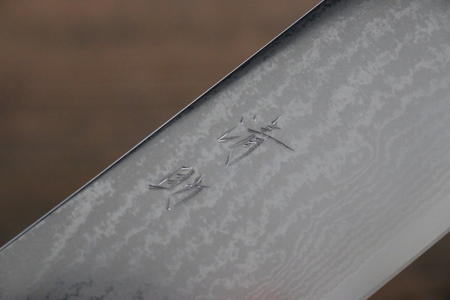 清助 V金10号 63層ダマスカス 薄刃包丁 165mm マホガニー柄 - 清助刃物