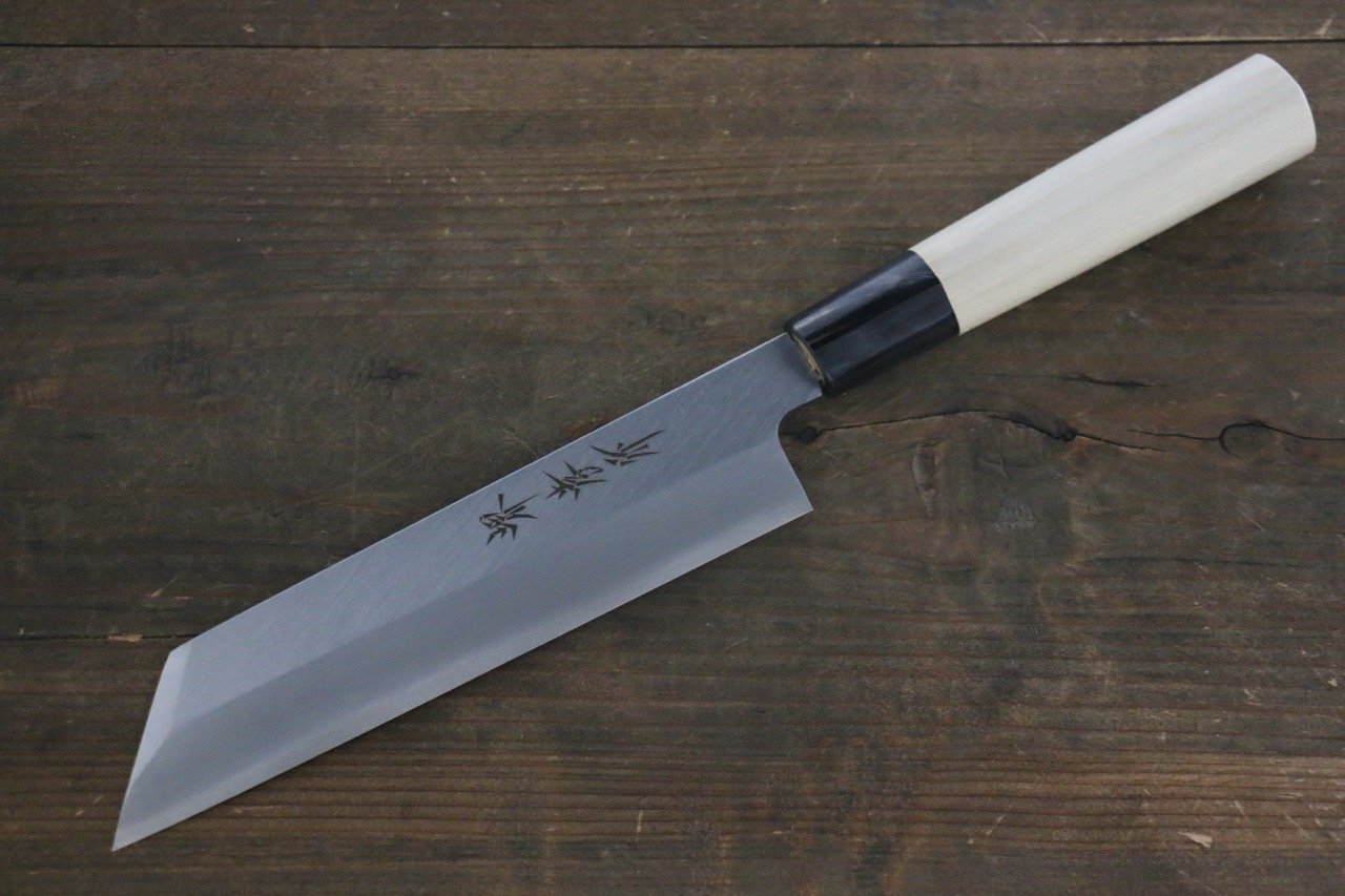 堺 孝行 【左利き用】 霞研 白鋼 ムキ物包丁 180mm - 清助刃物