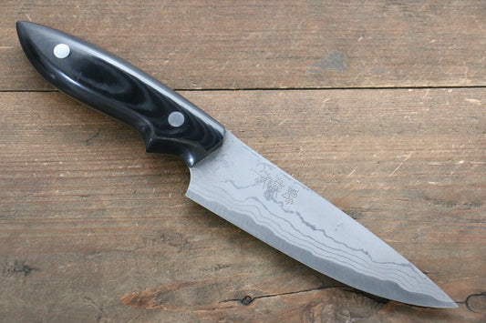Kazuo Nomura White Steel No.2 Damascus Gyuto  120mm with Micarta Handle - 清助刃物