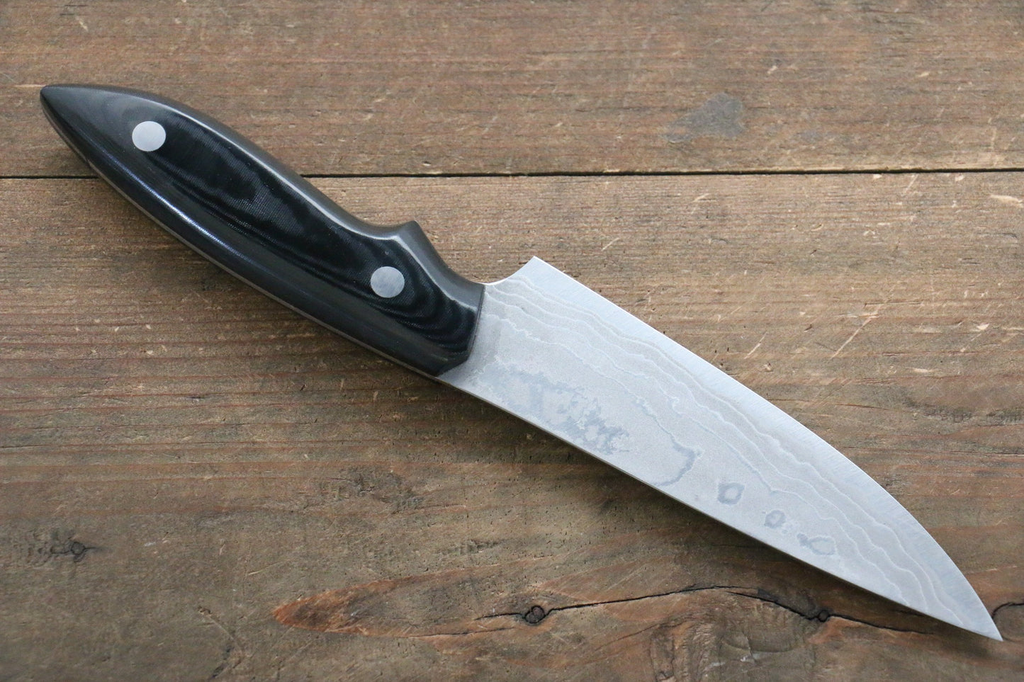 Kazuo Nomura White Steel No.2 Damascus Gyuto 120mm with Micarta Handle - 清助刃物