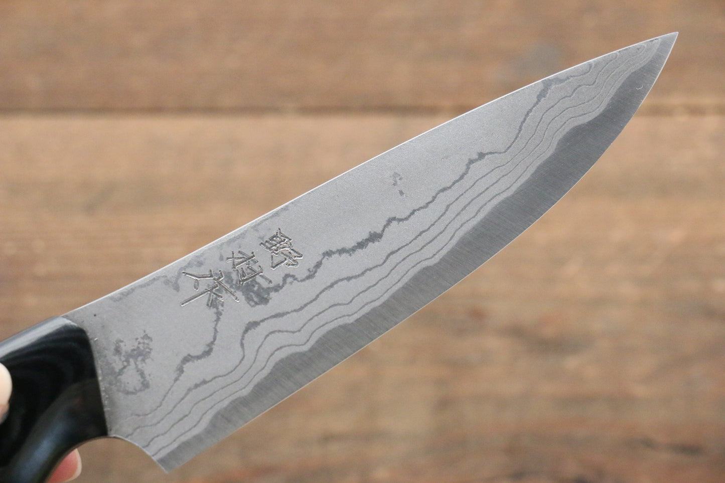 Kazuo Nomura White Steel No.2 Damascus Gyuto 120mm with Micarta Handle - 清助刃物