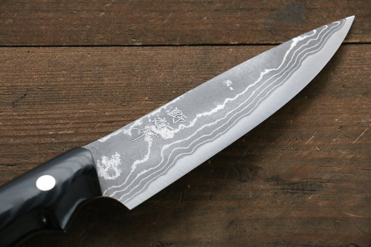 Kazuo Nomura White Steel No.2 Damascus Gyuto 120mm with Micarta Handle - 清助刃物