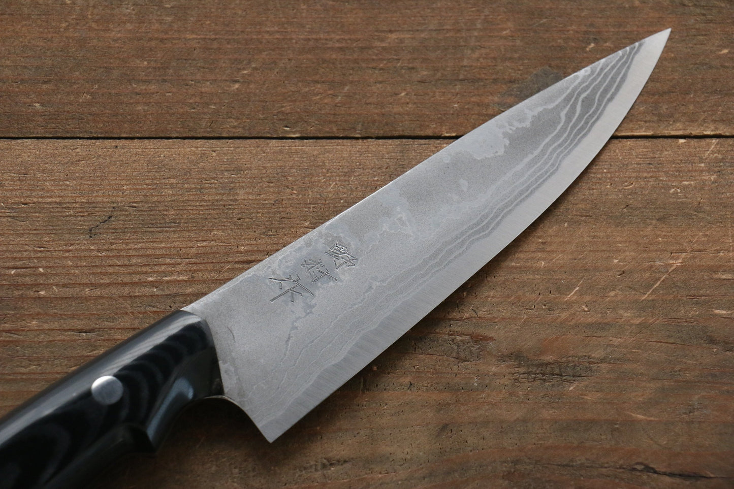 Kazuo Nomura White Steel No.2 Damascus Gyuto 150mm with Micarta Handle - 清助刃物
