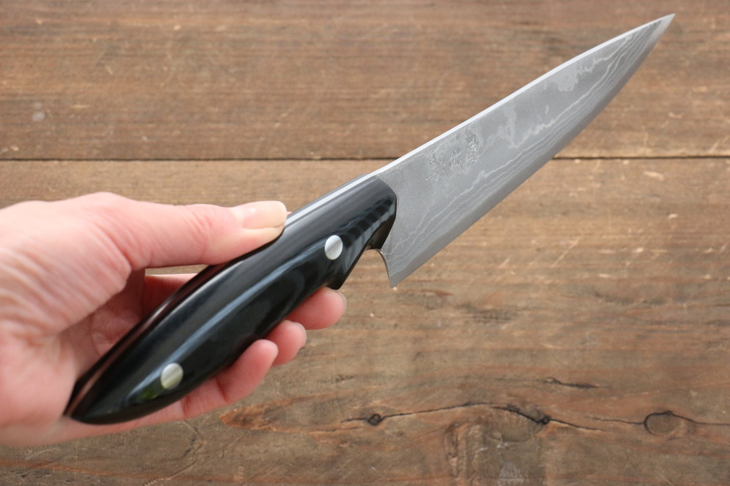 Kazuo Nomura White Steel No.2 Damascus Gyuto 150mm with Micarta Handle - 清助刃物