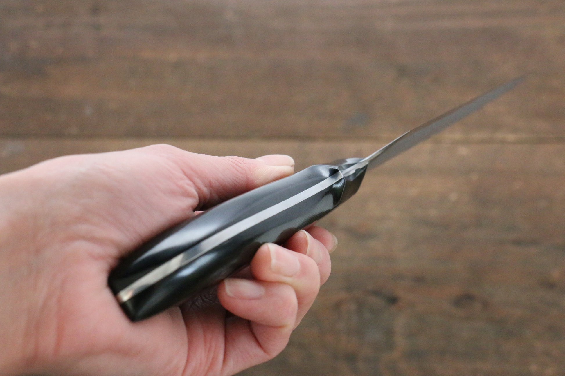 Kazuo Nomura White Steel No.2 Damascus Gyuto  180mm with Micarta Handle - 清助刃物