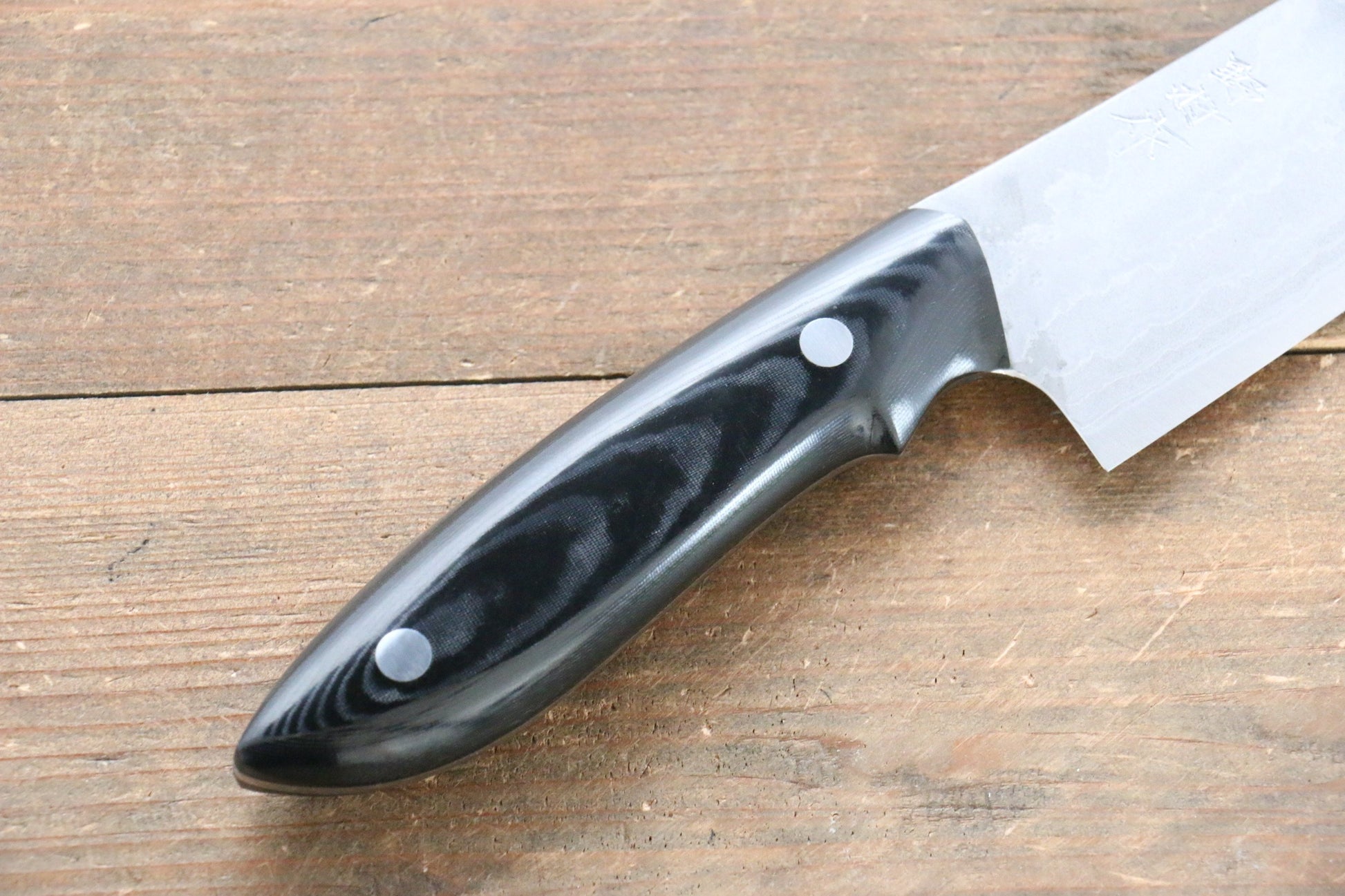 Kazuo Nomura White Steel No.2 Damascus Gyuto  180mm with Micarta Handle - 清助刃物