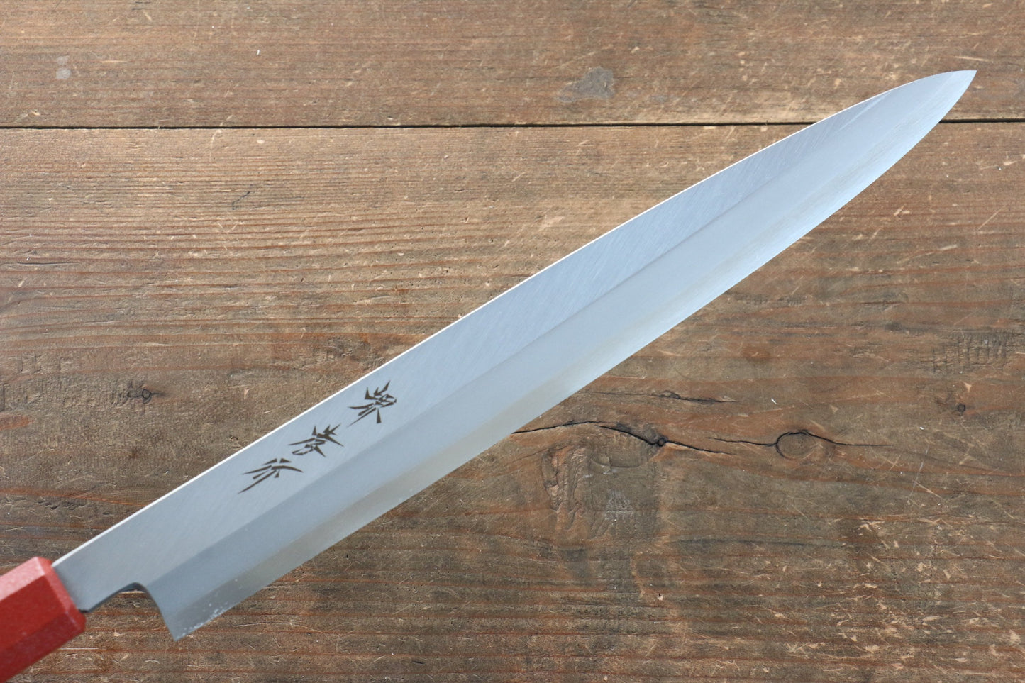 堺 孝行 なないろ INOX モリブデン鋼 柳刃包丁 270mm ABS樹脂(朱パール)柄 - 清助刃物