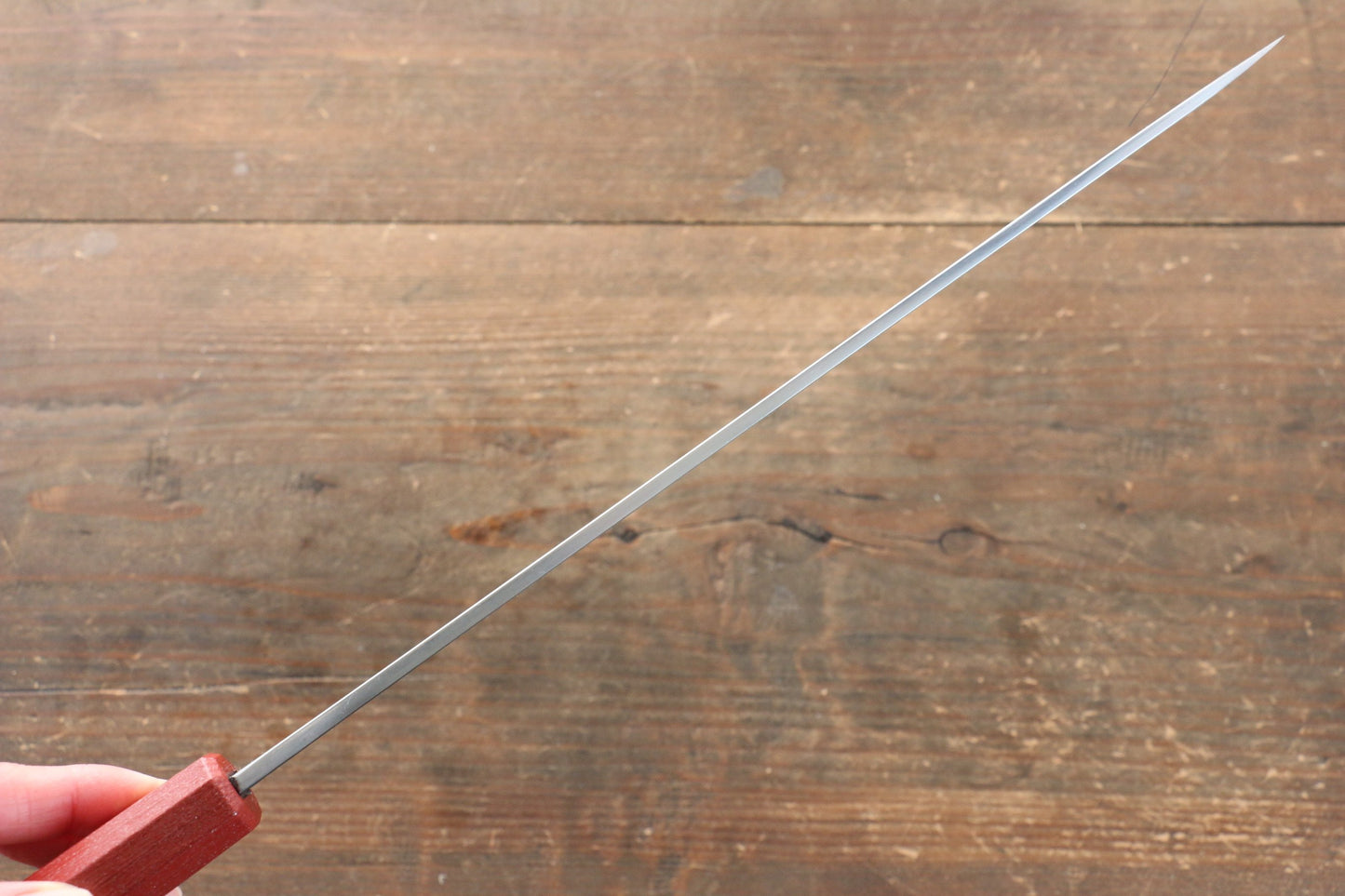 堺 孝行 なないろ INOX モリブデン鋼 柳刃包丁 270mm ABS樹脂(朱パール)柄 - 清助刃物