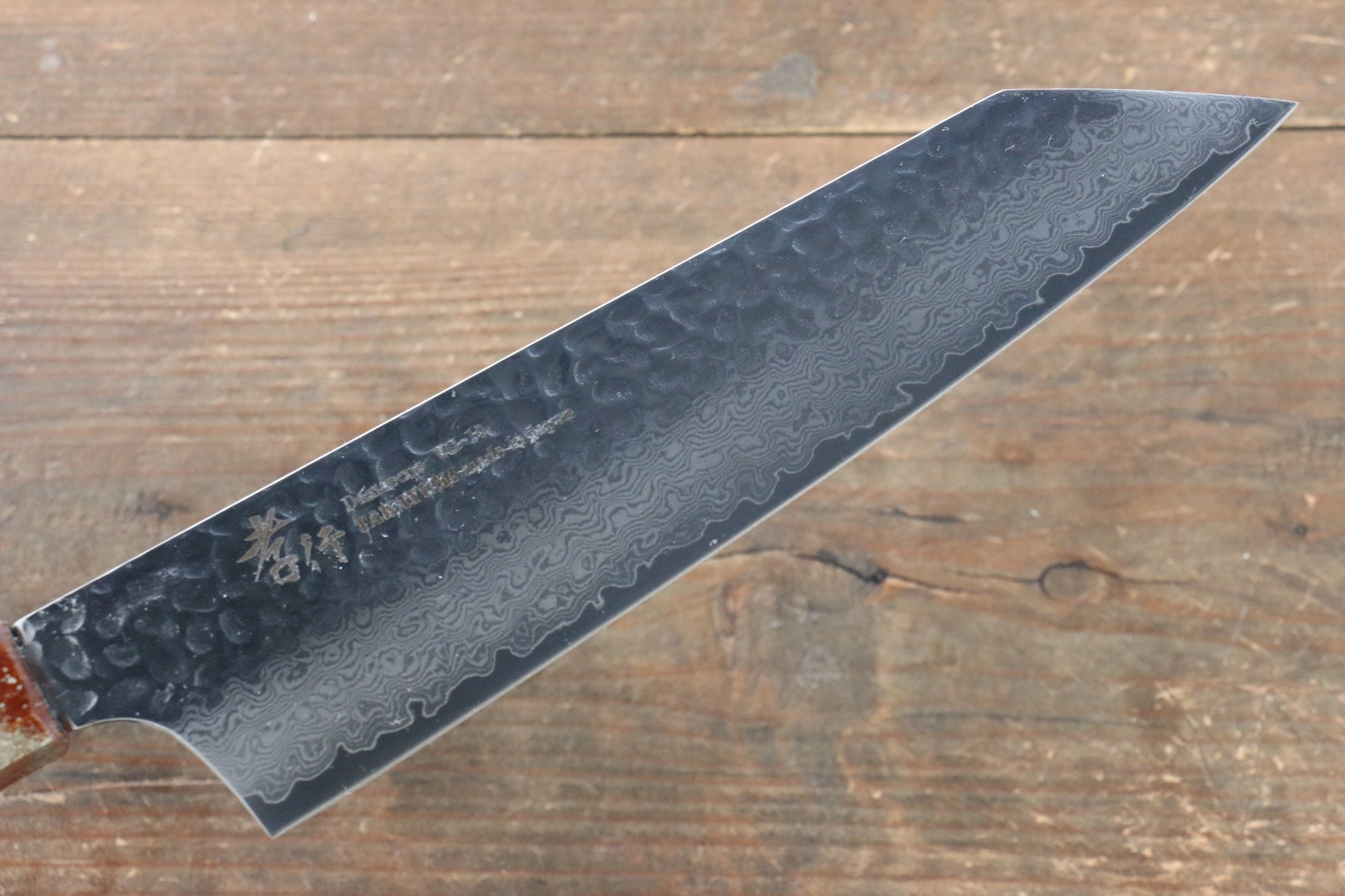 堺 孝行 V金10号 33層ダマスカス 剣型牛刀包丁  190mm 樫の木漆塗り(星連)柄 - 清助刃物