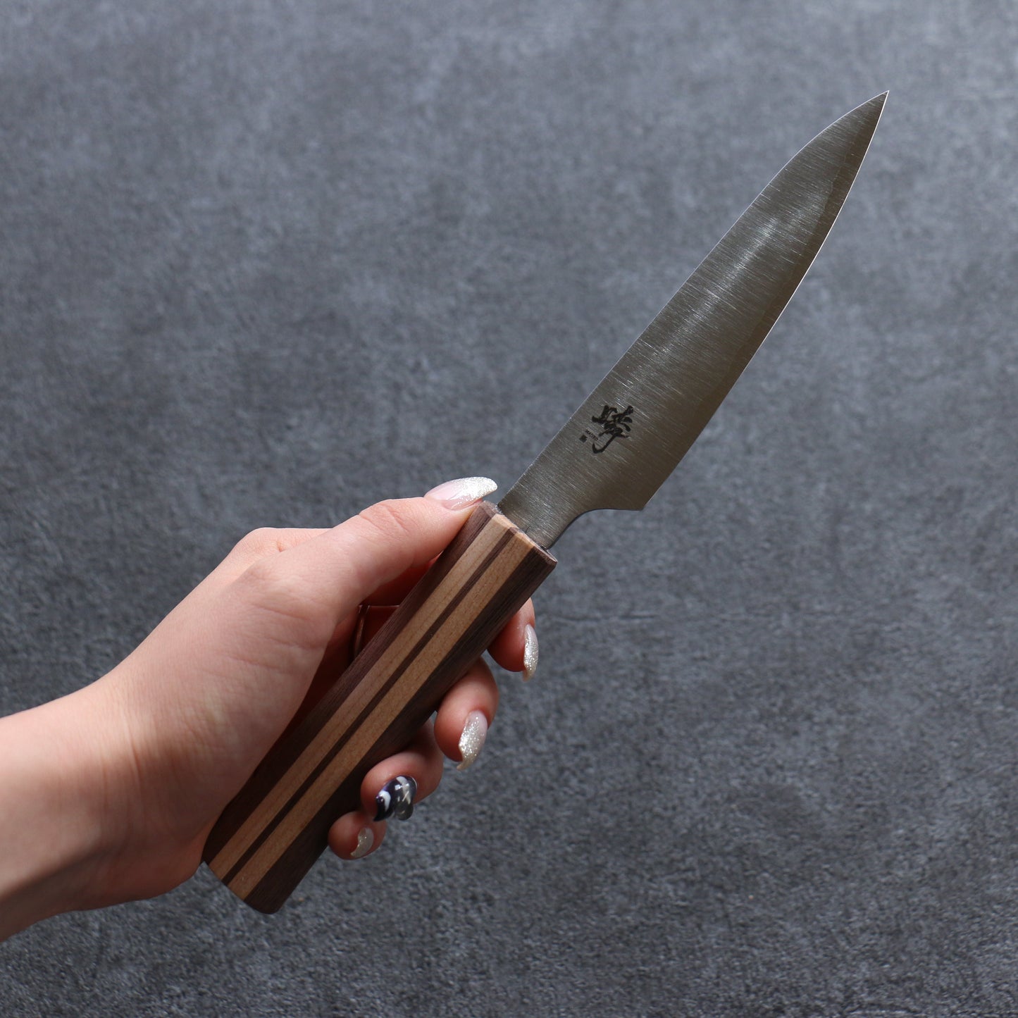 田中 誠貴 瞬(まじろ) 銀三鋼 ペティーナイフ 120mm 楓桜ウォルナット柄 - 清助刃物