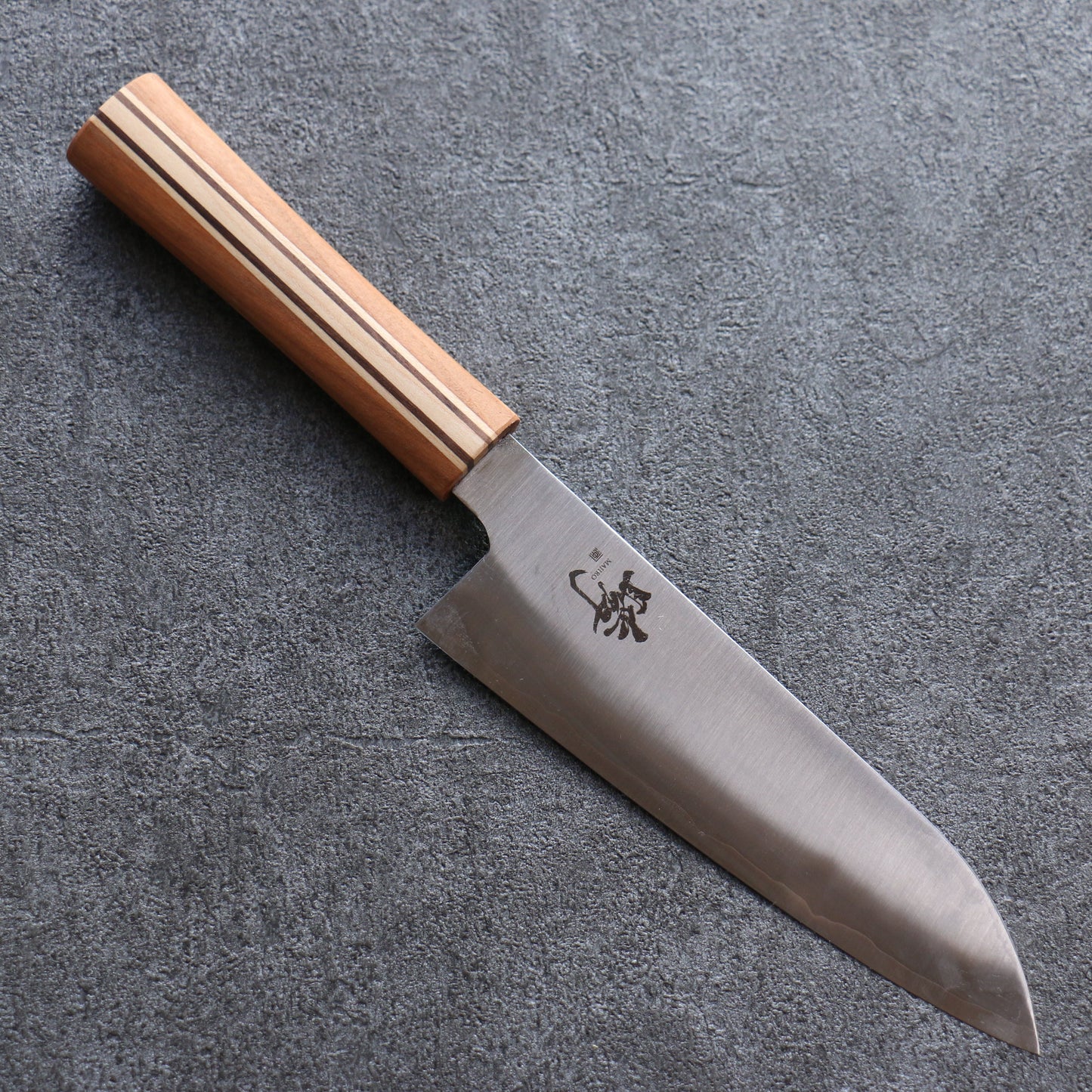 田中 誠貴 瞬(まじろ) 銀三鋼 三徳包丁 165mm 楓桜ウォルナット柄 - 清助刃物