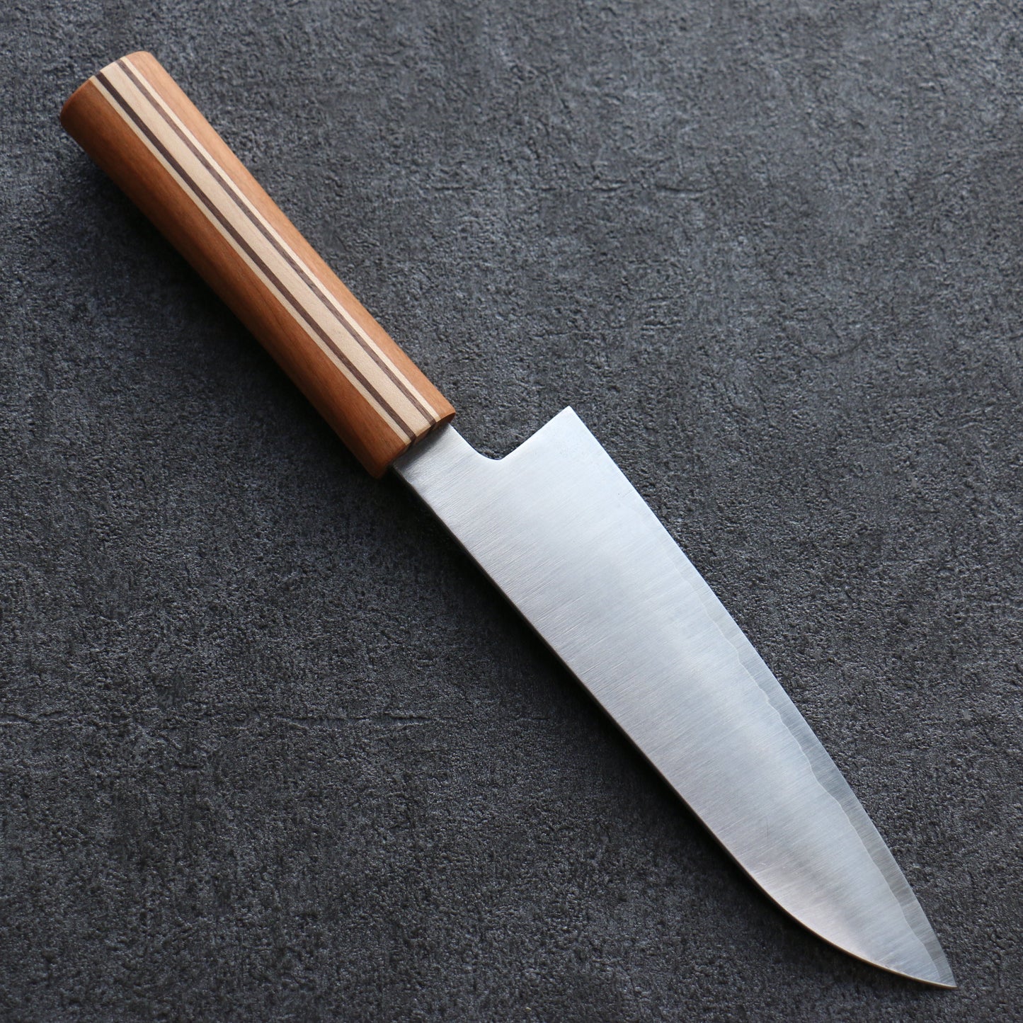田中 誠貴 瞬(まじろ) 銀三鋼 三徳包丁 165mm 楓桜ウォルナット柄 - 清助刃物