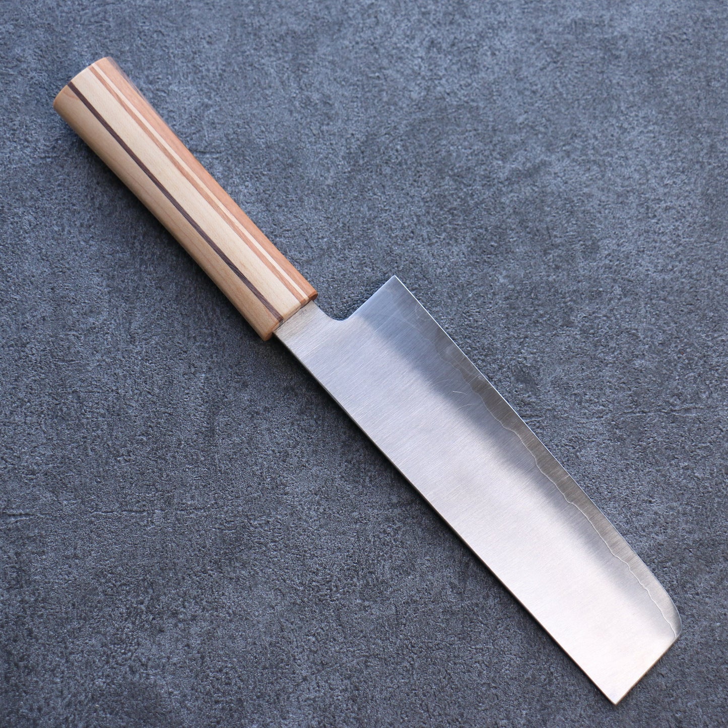 田中 誠貴 瞬(まじろ) 銀三鋼 菜切包丁 165mm 楓桜ウォルナット柄 - 清助刃物