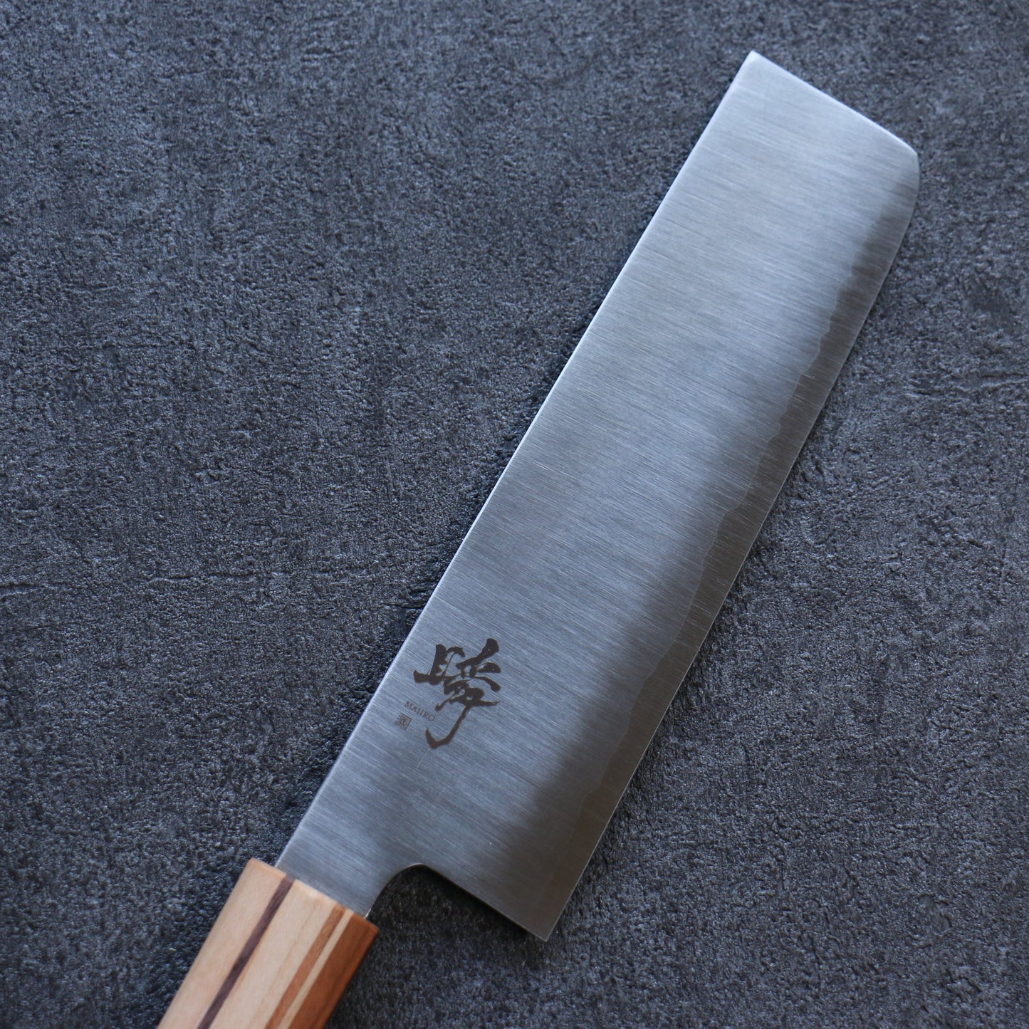 田中 誠貴 瞬(まじろ) 銀三鋼 菜切包丁 165mm 楓桜ウォルナット柄 - 清助刃物
