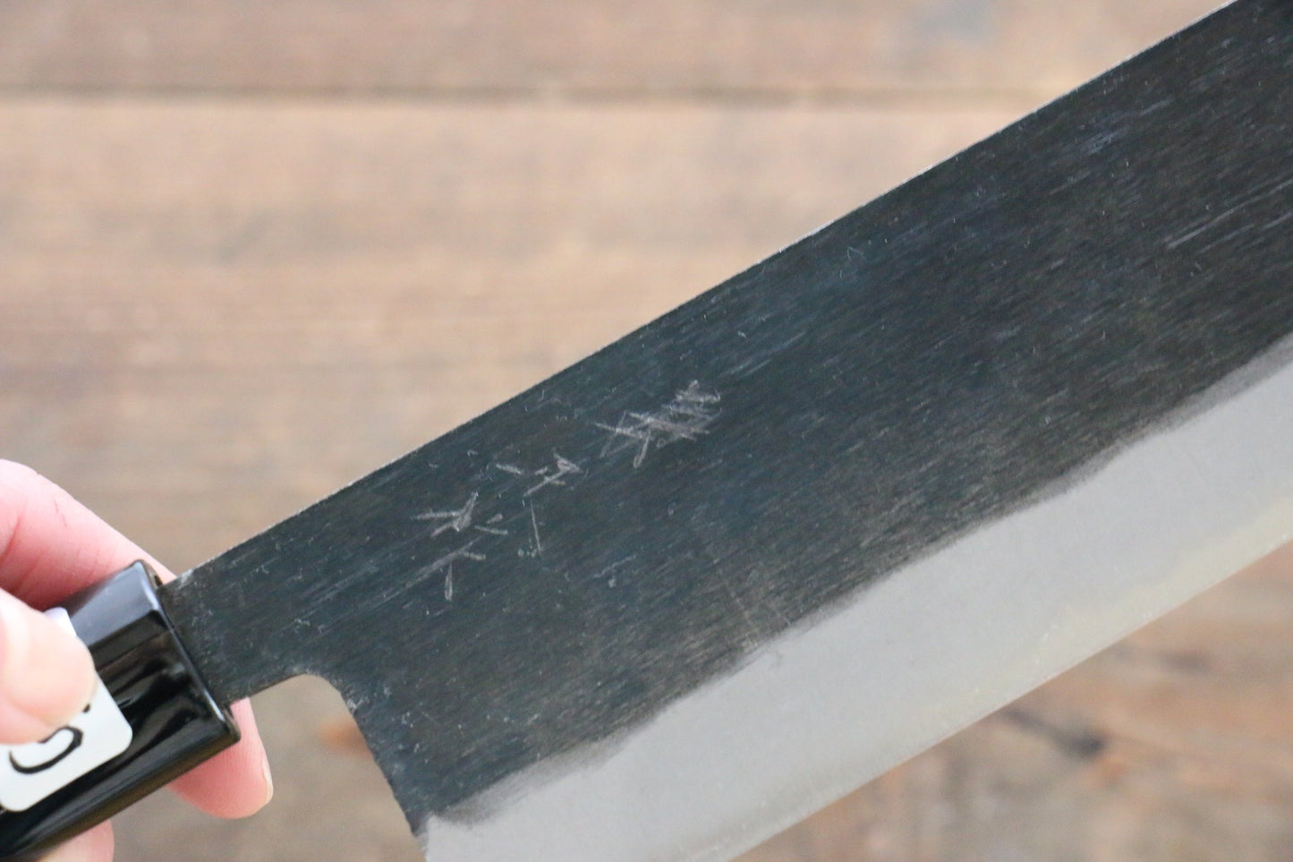兼常 青ニ鋼 黒打 菜切包丁 165mm 朴柄 - 清助刃物