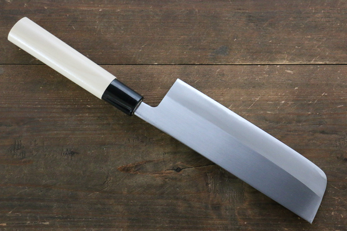 兼常 青ニ鋼 磨き仕上げ 菜切包丁 165mm 朴柄 - 清助刃物