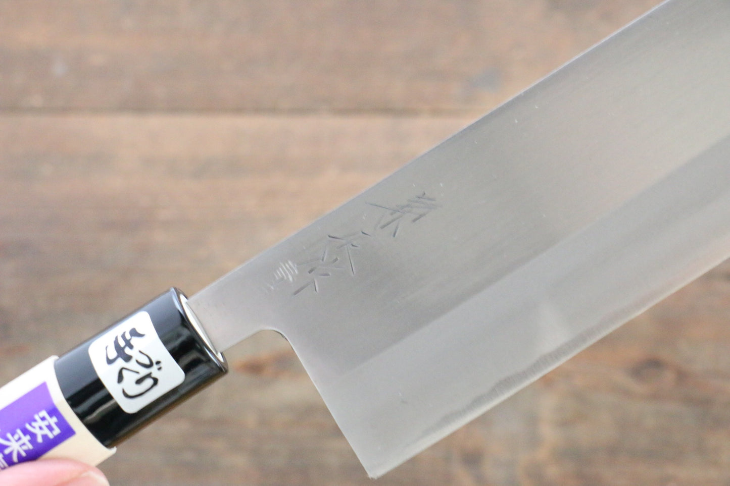 兼常 青ニ鋼 磨き仕上げ 菜切包丁 165mm 朴柄 - 清助刃物