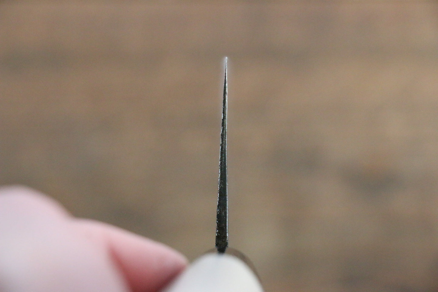 兼常 白ニ鋼 黒打 菜切包丁 165mm 朴柄 - 清助刃物