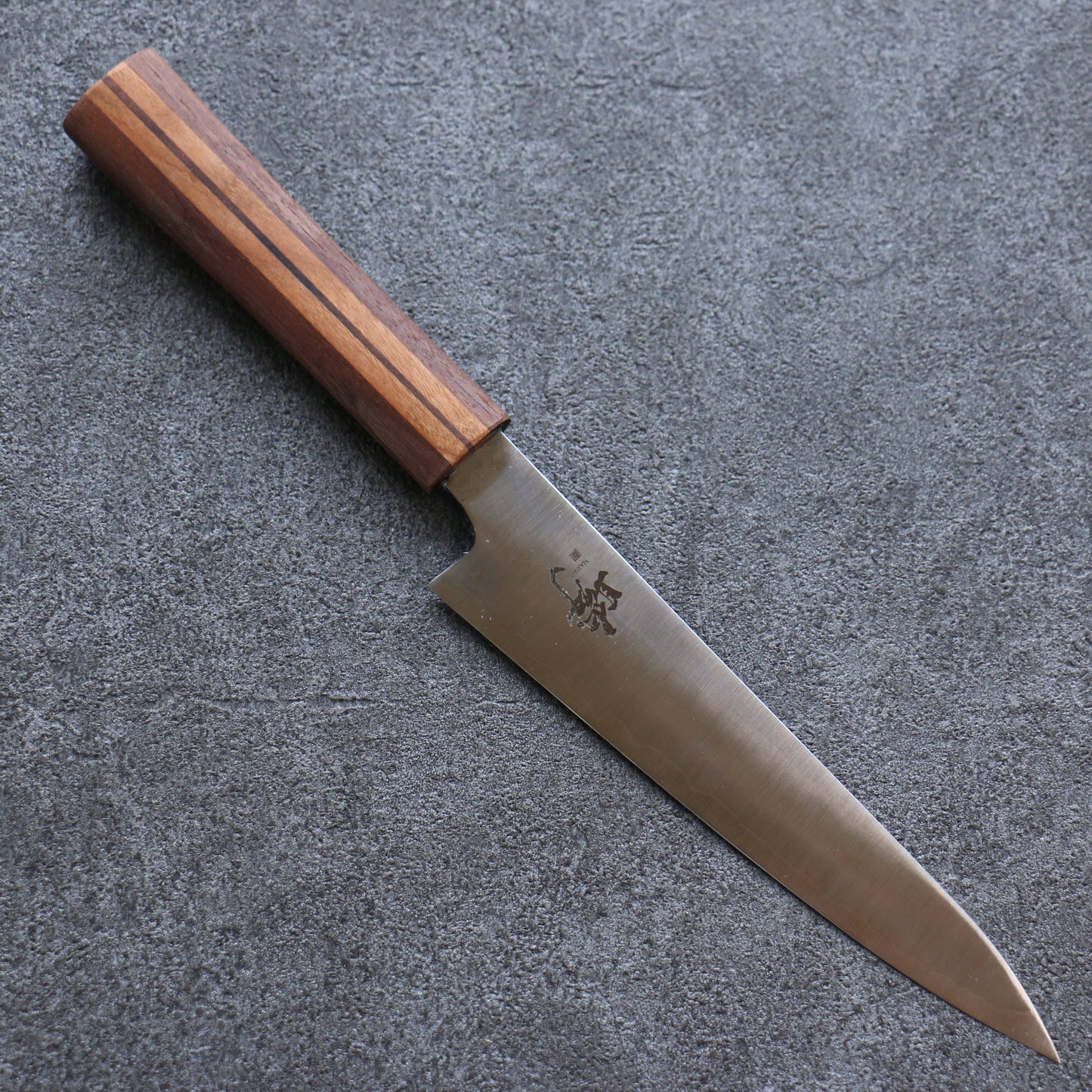 田中 誠貴 瞬(まじろ) 銀三鋼 ペティーナイフ 150mm 楓桜ウォルナット柄 - 清助刃物