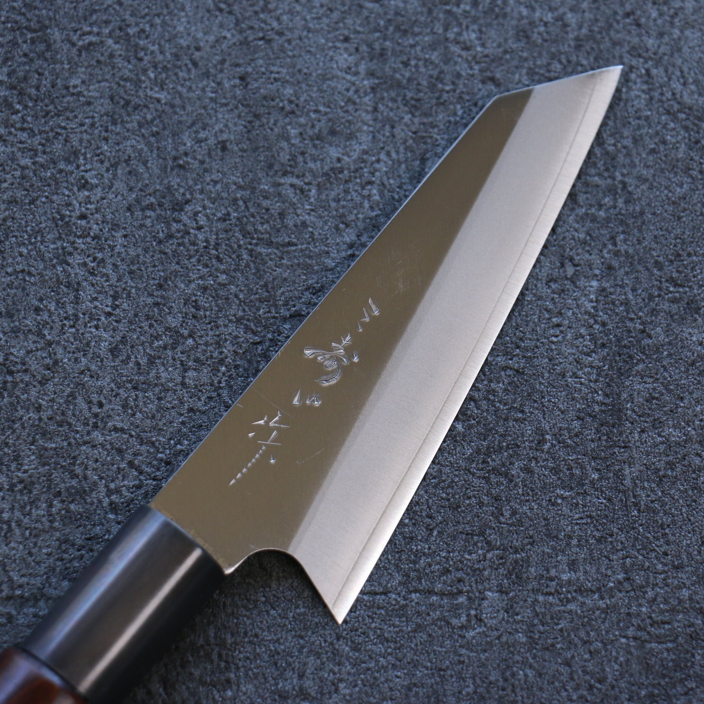 三寿ゞ V金10号 霞研 切付ペティナイフ 105mm 茶色漆塗り柄 - 清助刃物