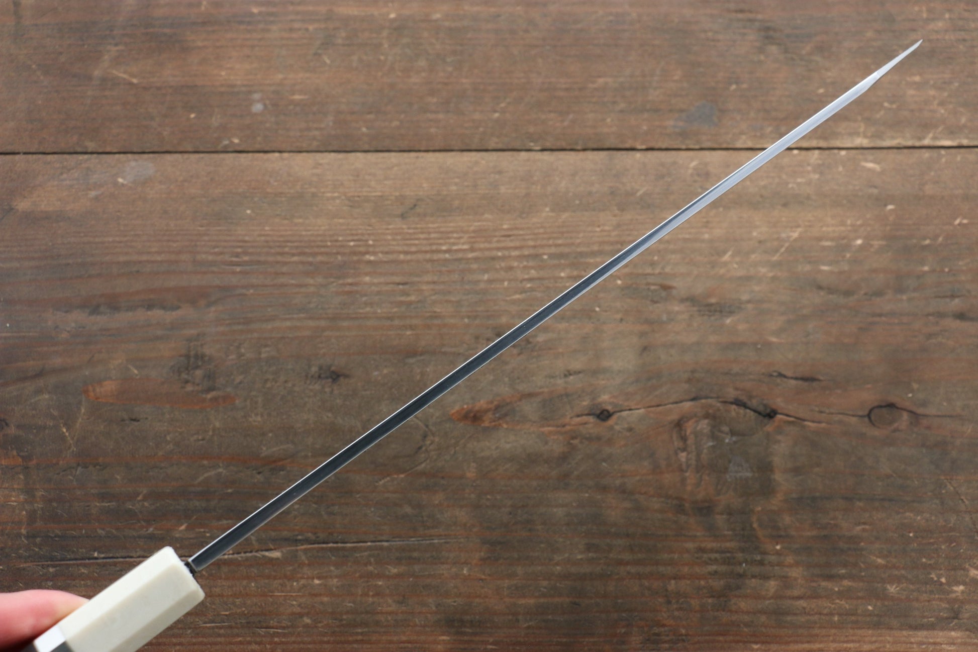 堺 孝行 銀三鋼 ダマスカス 切付柳刃包丁  270mm リング付き黒檀柄 鞘付き - 清助刃物