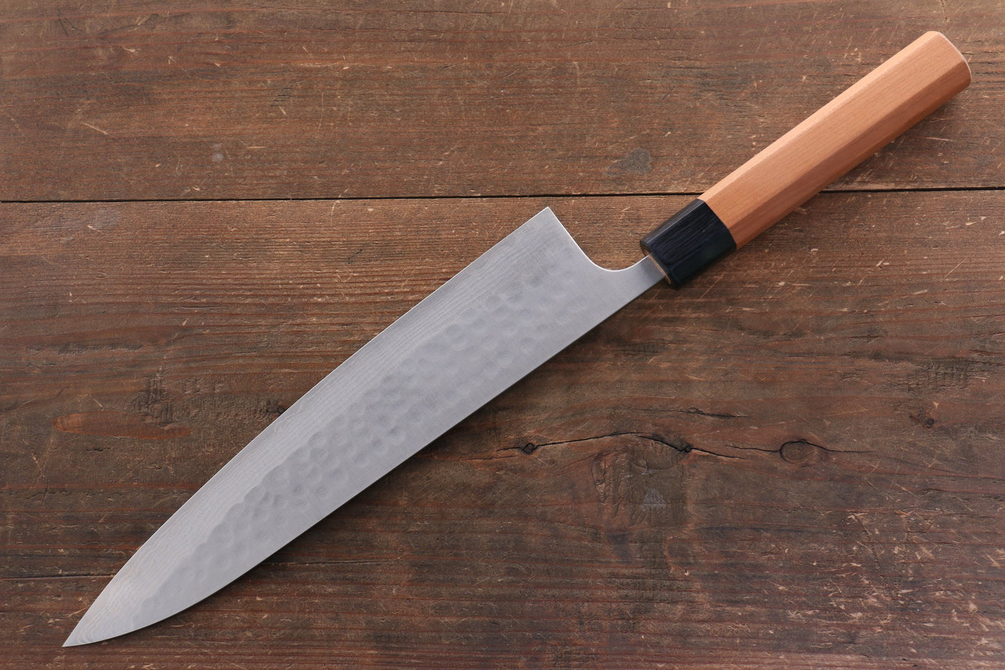 山本 直 SRS13 黒ダマスカス 牛刀包丁 240mm 桜柄 - 清助刃物