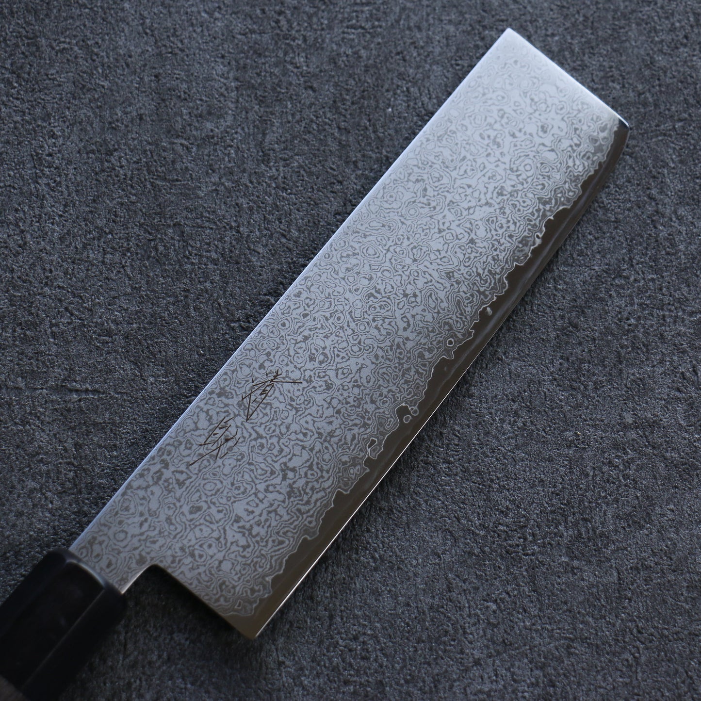 清助 V金10号 ダマスカス 菜切包丁 180mm グレー合板柄 - 清助刃物