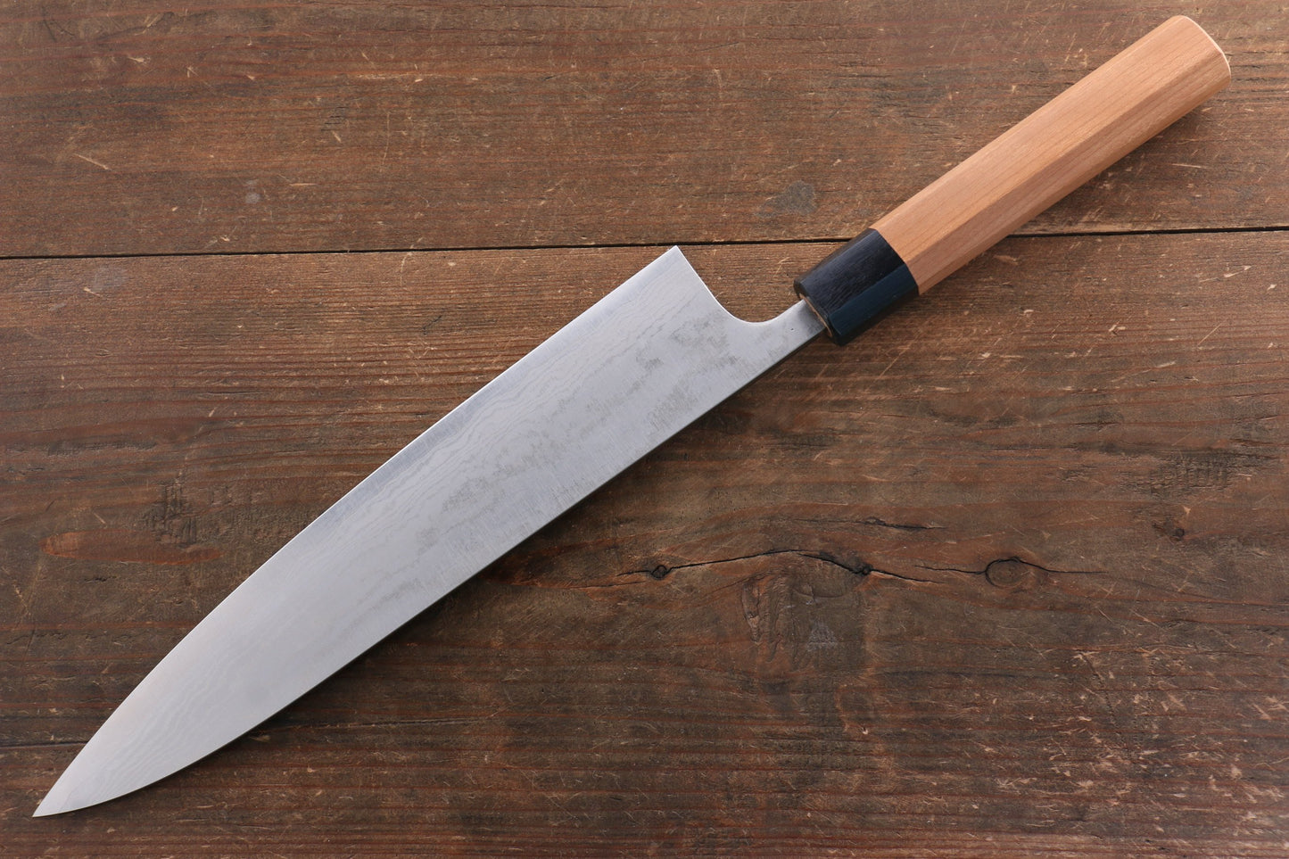 山本 直 V金10号 ダマスカス 牛刀包丁 240mm 桜柄 - 清助刃物