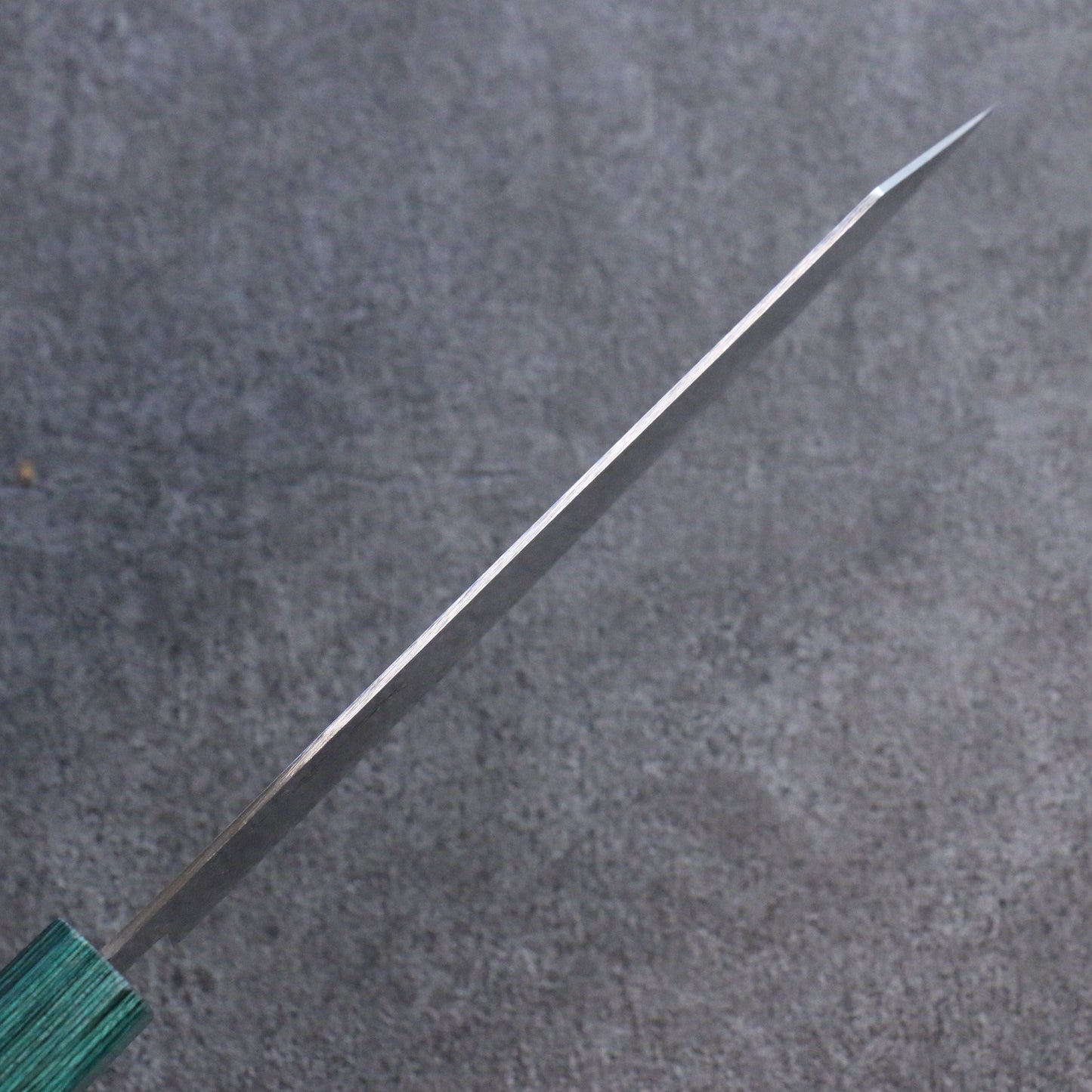 清助 AUS10 ミラークロス 切付三徳包丁 180mm 黒合板(口輪:緑合板)柄 - 清助刃物