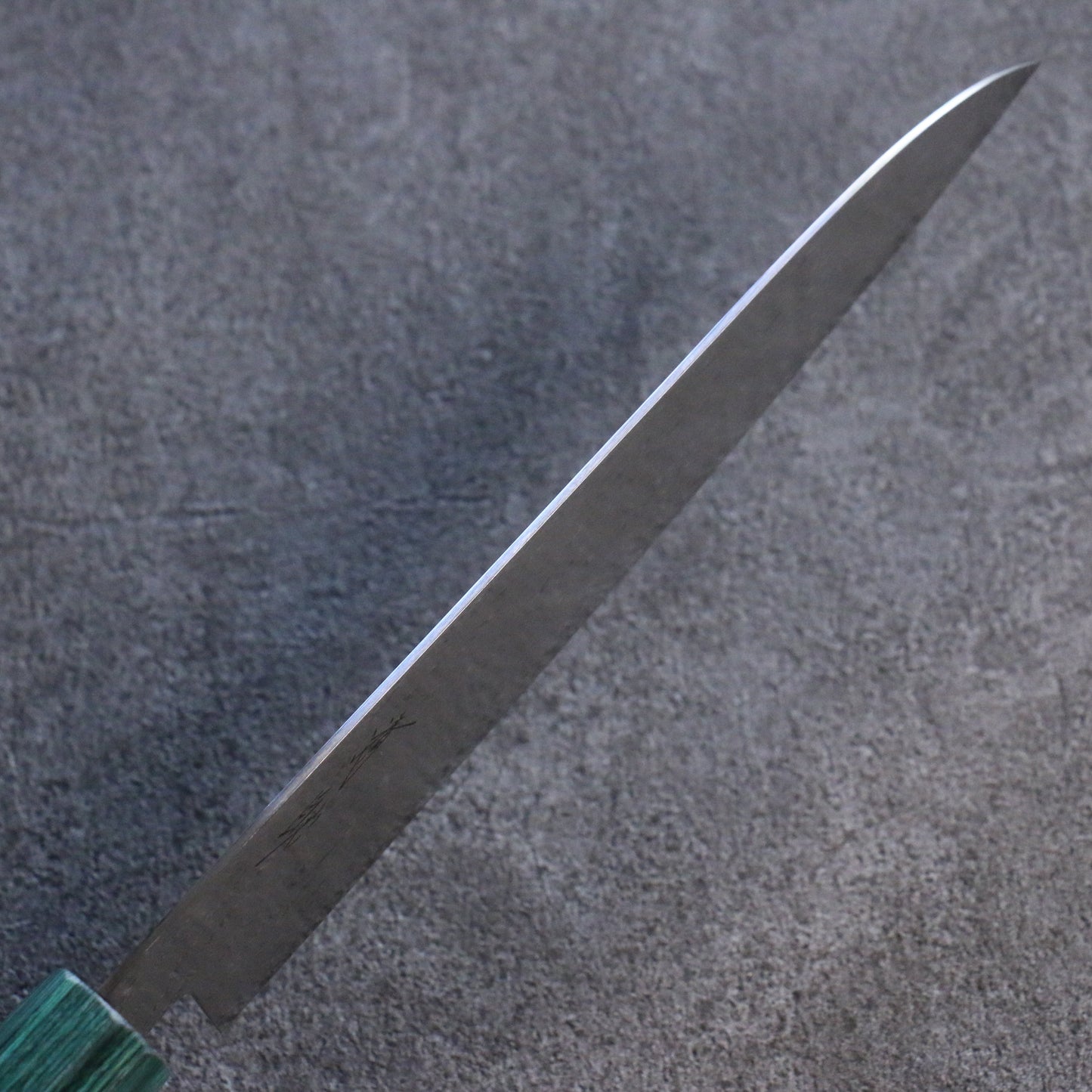 清助 AUS10 ミラークロス 三徳包丁 180mm 黒合板(口輪:緑合板)柄 - 清助刃物