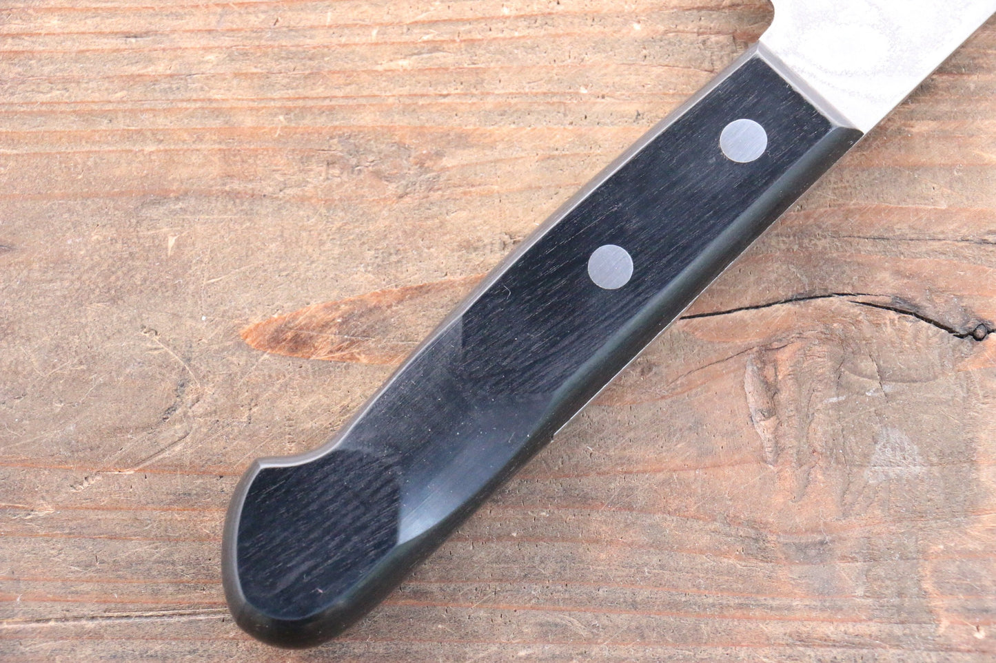 山本 直 V金10号 黒ダマスカス 三徳包丁 180mm 黒合板柄 - 清助刃物