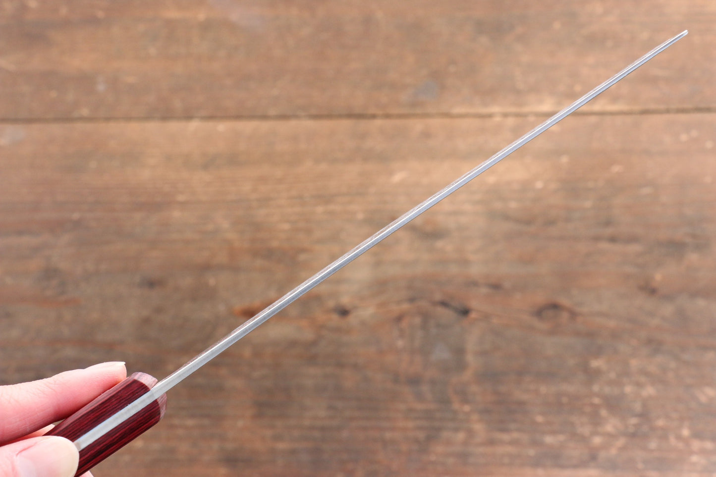 山本 直 SG2 ダマスカス 磨き仕上げ 菜切包丁  165mm 赤合板柄 - 清助刃物