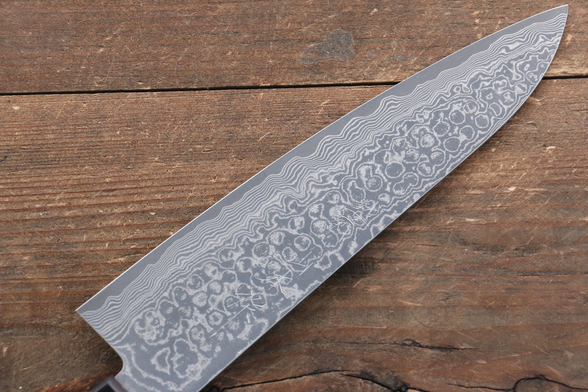 山本 直 SG2 ダマスカス 磨き仕上げ 牛刀包丁  180mm 黒合板柄 - 清助刃物