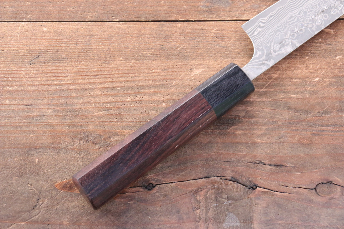 山本 直 SG2 黒ダマスカス ペティーナイフ  140mm 紫檀柄 - 清助刃物