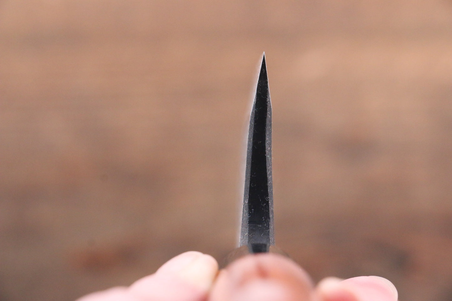 山本 直 白一鋼 黒打 出刃包丁  150mm ブビンガ柄 - 清助刃物