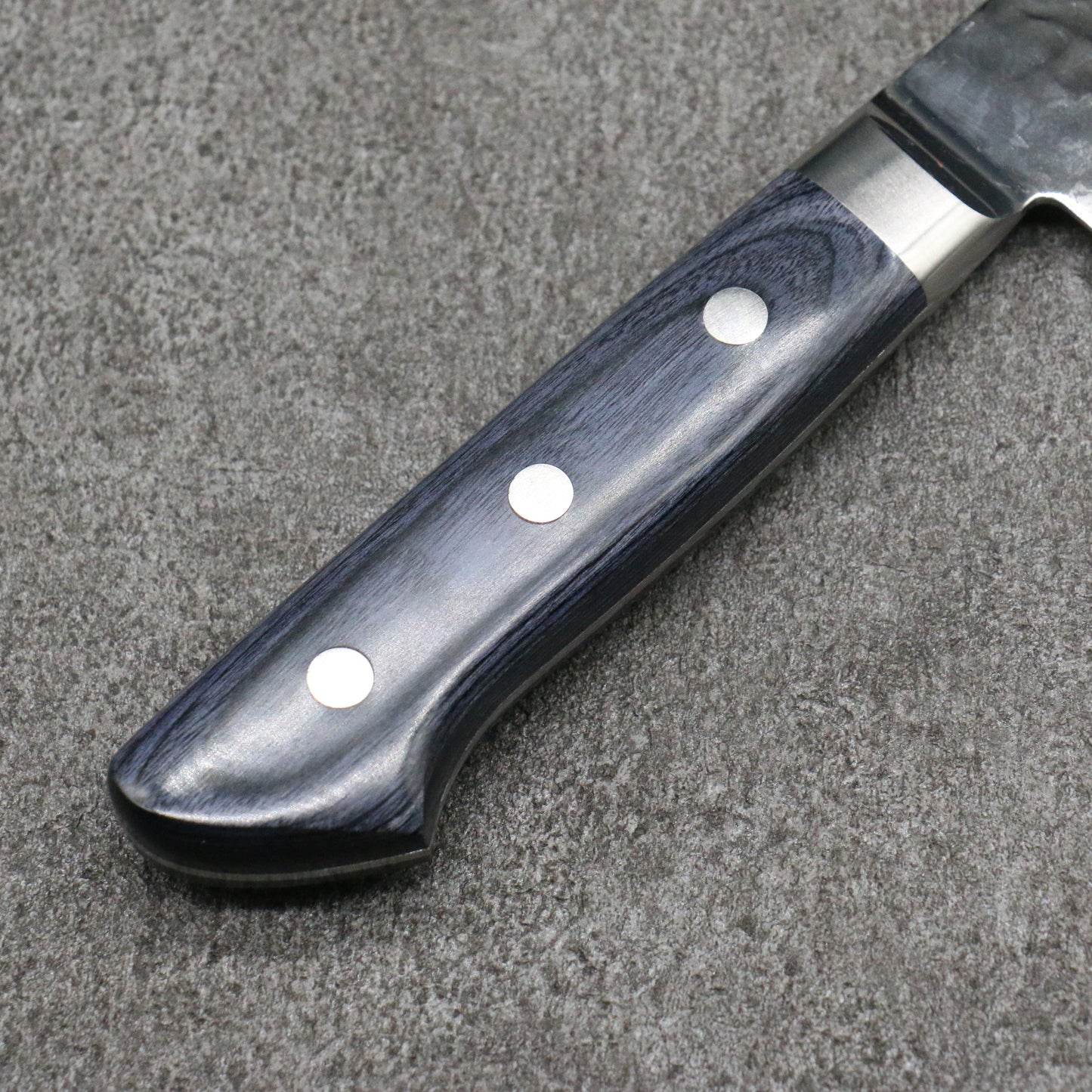 清助 青雲 VG10 33層 ダマスカス 三徳包丁 180mm 合板 (紺色)柄 - 清助刃物