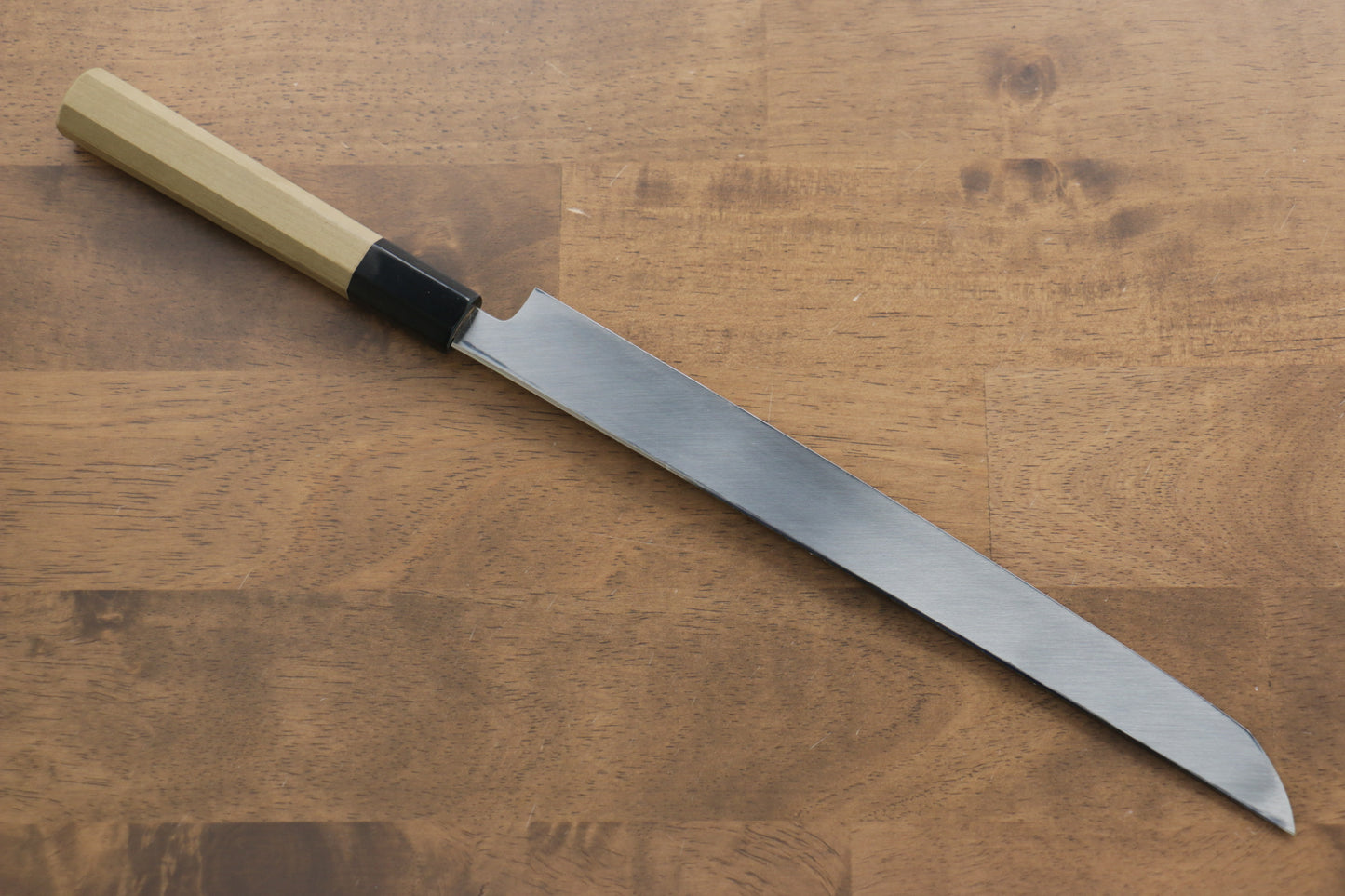 堺 菊守 V金10号 鏡面仕上げ 先丸蛸引包丁 270mm 朴柄 - 清助刃物