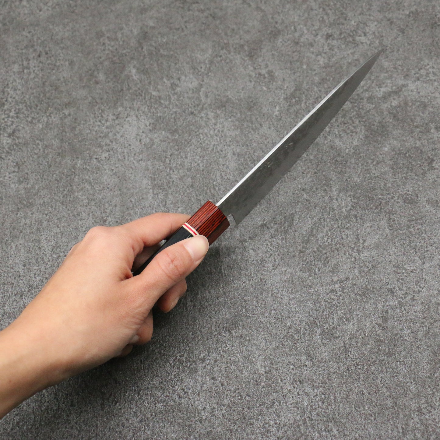 清助 V金10号 小三徳包丁 135mm 黒合板柄 - 清助刃物