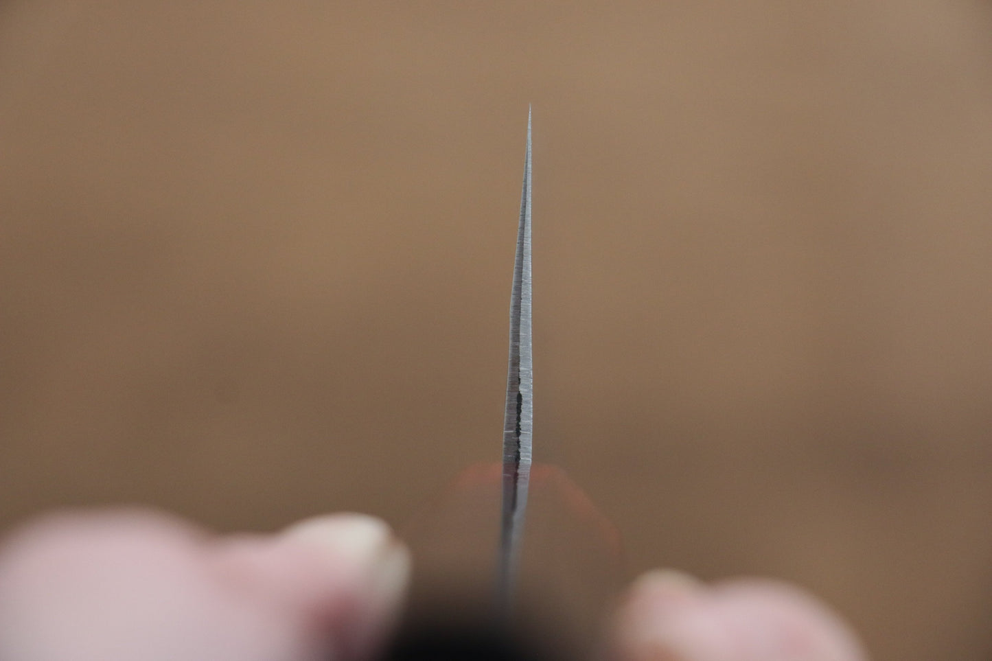 訓平 V金1号 鎚目 三徳包丁 170mm 紫檀 (口輪:赤合板)柄 - 清助刃物