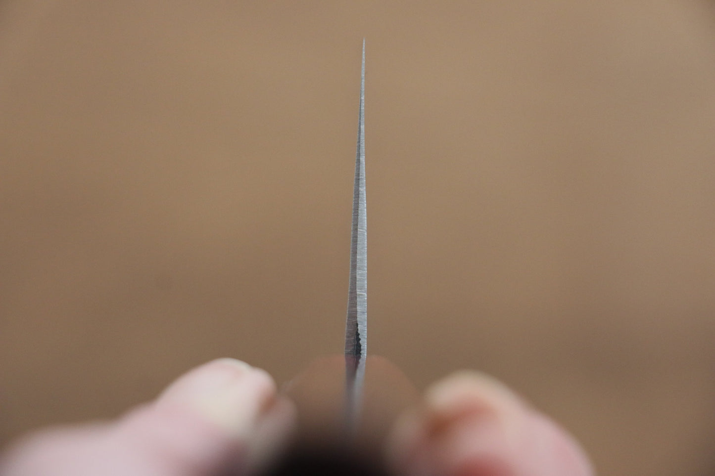 訓平 V金1号 鎚目 菜切包丁 165mm 紫檀 (口輪:赤合板)柄 - 清助刃物